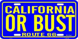 Funny Plates  - Route 66 blue/yellow - Tac Signs - LPS396 - funLPS396 | Toms Modelautos