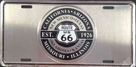 Funny Plates  - Route 66 silver/black - Tac Signs - OTRW19270 - funOTRW19270 | Toms Modelautos