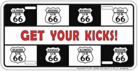 Funny Plates  - Route 66 white/black/red - Tac Signs - SLR68K - funSLR68K | Toms Modelautos