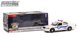Plymouth  - Crown Victoria 1975 white/blue - 1:24 - GreenLight - 85543 - gl85543 | Toms Modelautos