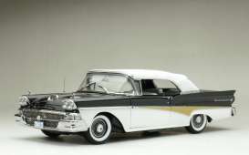 Ford  - Fairlane Closed convertible 1958 black/white - 1:18 - SunStar - 5286 - sun5286 | Toms Modelautos