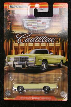 Cadillac  - Eldorado convertible 1975 yellow - 1:64 - Matchbox - GWH13 - MBGWH13 | Toms Modelautos
