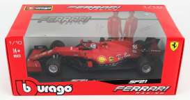 Ferrari  - F1 SF21 2021 red - 1:18 - Bburago - 16809 - bura16809L | Toms Modelautos