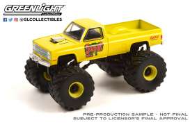 Chevrolet  - Silverado Monster Truck 1987 yellow - 1:64 - GreenLight - 49100C - gl49100C | Toms Modelautos