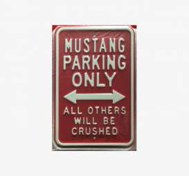 Tac Signs  - Ford, Mustang red/white - Tac Signs - PB037M - tacPB037M | Toms Modelautos