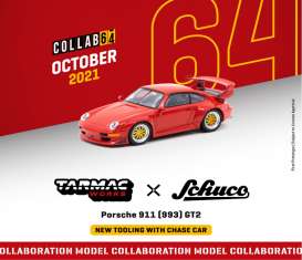 Porsche  - 911 (993) GT2 red - 1:64 - Tarmac - T64S-004-RD - TC-T64S004rd | Toms Modelautos