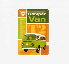 Tac Signs 3D  - Volkswagen orange/green - Tac Signs - NA22240 - tacM3D22240 | Toms Modelautos