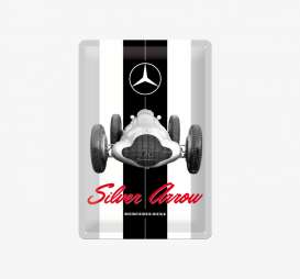 Tac Signs 3D  - Mercedes Benz grey/black/red - Tac Signs - NA22275 - tacM3D22275 | Toms Modelautos