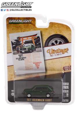 Volkswagen  - Rabbit 1977 green - 1:64 - GreenLight - 39090E - gl39090E | Toms Modelautos