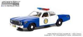 Plymouth  - Fury 1975 blue/white - 1:24 - GreenLight - 84105 - gl84105 | Toms Modelautos