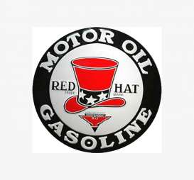 Tac-Signs Big Round  - Red Hat white/red/blue - Tac Signs - 24RD6 - tacB24RD6 | Toms Modelautos