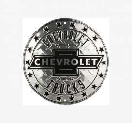 Tac-Signs Big Round  - Chevrolet silver/black - Tac Signs - 24RD27 - tacB24RD27 | Toms Modelautos