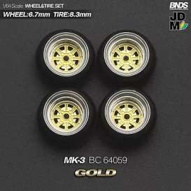 Wheels &amp; tires Rims & tires - 2021 gold/chrome - 1:64 - Mot Hobby - BC64059 - MotBC64059 | Toms Modelautos