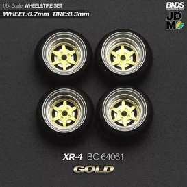 Wheels &amp; tires Rims & tires - 2021 gold/chrome - 1:64 - Mot Hobby - BC64061 - MotBC64061 | Toms Modelautos