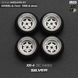 Wheels &amp; tires Rims & tires - 2021 silver/chrome - 1:64 - Mot Hobby - BC64062 - MotBC64062 | Toms Modelautos