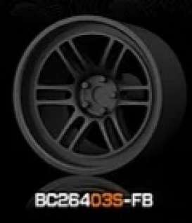 Wheels &amp; tires Rims & tires - 2021 flat black - 1:64 - Mot Hobby - BC26403S-FB - MotBC26403S-FB | Toms Modelautos