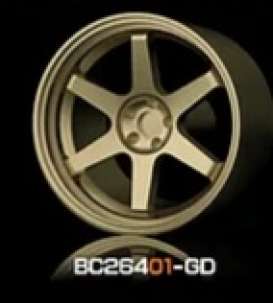 Wheels &amp; tires Rims & tires - 2021 gold - 1:64 - Mot Hobby - BC26401-GD - MotBC26401-GD | Toms Modelautos