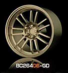 Wheels &amp; tires Rims & tires - 2021 gold - 1:64 - Mot Hobby - BC26406-GD - MotBC26406-GD | Toms Modelautos