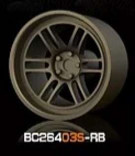 Wheels &amp; tires Rims & tires - 2021 bronze - 1:64 - Mot Hobby - BC26403S-RB - MotBC26403S-RB | Toms Modelautos