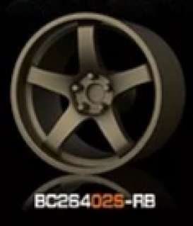 Wheels &amp; tires Rims & tires - 2021 bronze - 1:64 - Mot Hobby - BC26402S-RB - MotBC26402S-RB | Toms Modelautos