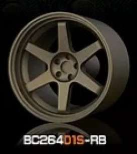 Wheels &amp; tires Rims & tires - 2021 bronze - 1:64 - Mot Hobby - BC26401S-RB - MotBC26401S-RB | Toms Modelautos
