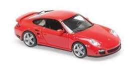 Porsche  - 911 Turbo (997) 2006 red - 1:87 - Minichamps - 870065202 - mc870065202 | Toms Modelautos