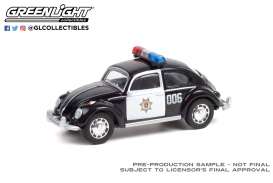 Volkswagen  - Beetle black/white - 1:64 - GreenLight - 36030E - gl36030E-GM | Toms Modelautos