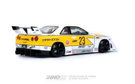 Nissan  - Skyline *LBWK* ER34 white/yellow - 1:18 - Inno Models - in18R-R34-LBSS - in18R-R34LBSS | Toms Modelautos