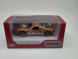 Ford  - GT40 MKII Heritage Edition 1966 gold - 1:36 - Kinsmart - 5427W - KT5427Wgd | Toms Modelautos