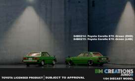 Toyota  - Corolla E70 green - 1:64 - BM Creations - 64B0214 - BM64B0214RHD | Toms Modelautos