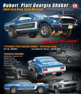 Ford  - Drag Team Mustang 1969 blue/white - 1:18 - Acme Diecast - 1801857 - acme1801857 | Toms Modelautos
