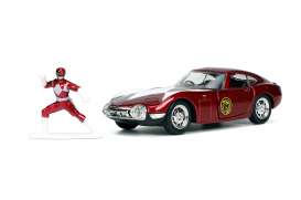 Toyota  - 2000 GT *Power Ranger* 2002 red/white - 1:32 - Jada Toys - 33074 - jada33074 | Toms Modelautos