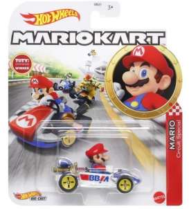 Mario Kart  - Mario  Circuit Special 2021 red/white/blue - 1:64 - Hotwheels - HDB36 - hwmvHDB36 | Toms Modelautos