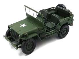 Willys Jeep - 1941 army green - 1:18 - Golden Wheel - 81181 - GW81181 | Toms Modelautos