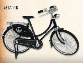 Bicycles - Mountain Bikes  - classic bicycle woman 2022 black - 1:10 - Golden Wheel - 9617-11B - GW9617-11B-black | Toms Modelautos