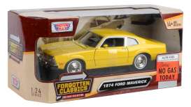 Ford  - Maverick 1974 yellow - 1:24 - Motor Max - 79042 - mmax79042y | Toms Modelautos