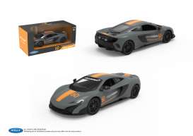 McLaren  - Gt 60th Anniversary 2017 grey/orange - 1:24 - Welly - 24089S-W - welly24089gy | Toms Modelautos