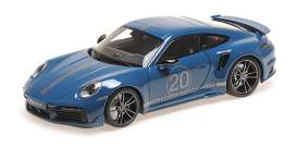 Porsche  - 911 (992) Turbo S 2021 blue - 1:18 - Minichamps - 113069073 - mc113069073 | Toms Modelautos