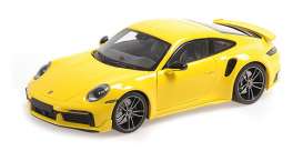 Porsche  - 911 (992) Turbo S 2021 yellow - 1:18 - Minichamps - 110069070 - mc110069070 | Toms Modelautos
