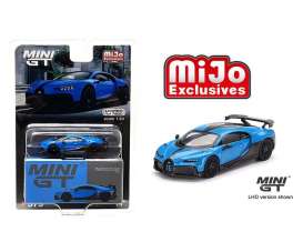 Bugatti  - Chiron Pur Sport 2021 blue - 1:64 - Mini GT - 00379-L - MGT00379lhd-MJ | Toms Modelautos