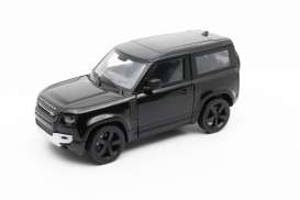 Land Rover  - Defender 2020 black/black - 1:24 - Welly - 24110 - welly24110bk | Toms Modelautos