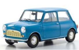 Morris  - Mini Minor 1967 blue - 1:18 - Kyosho - Kyo8964BL - kyo8964BL | Toms Modelautos