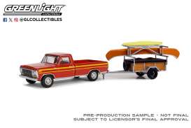 Ford  - F-150 1978 maroon/orange - 1:64 - GreenLight - 32310B - gl32310B | Toms Modelautos