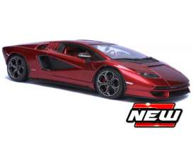 Lamborghini  - Countach 2023 red - 1:24 - Bburago - 18-21102R - bura21102R | Toms Modelautos