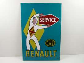 Metal Signs  - Renault Service blue/yellow/white - Magazine Models - magPB207 - magPB207 | Toms Modelautos