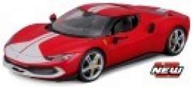 Ferrari  - 296 GTB red/silver - 1:64 - Maisto - 15704R - mai15704R | Toms Modelautos