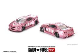 Nissan  - Skyline GT-R 1999 pink - 1:64 - Mini GT - KHMG128 - MGTKHMG128 | Toms Modelautos