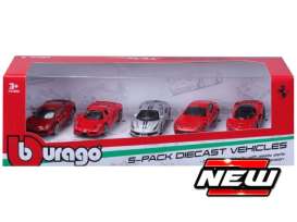 Ferrari  -  red/silver - 1:64 - Bburago - 56125 - bura56125 | Toms Modelautos