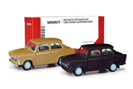 Trabant  - 601 brown/black - 1:87 - Herpa - H013901-002 - herpa013901-002 | Toms Modelautos
